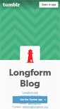 Mobile Screenshot of blog.longform.org